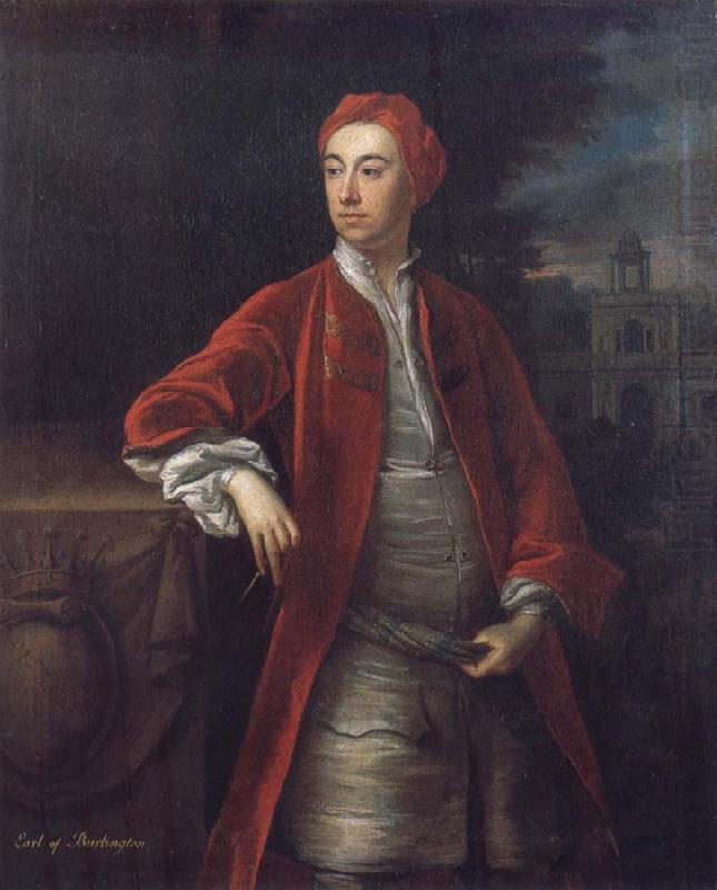 Richard Boyle 3rd Earl of Burlington,with the Bagnio at Chiswick House,Middlesex, Jonathan Richardson